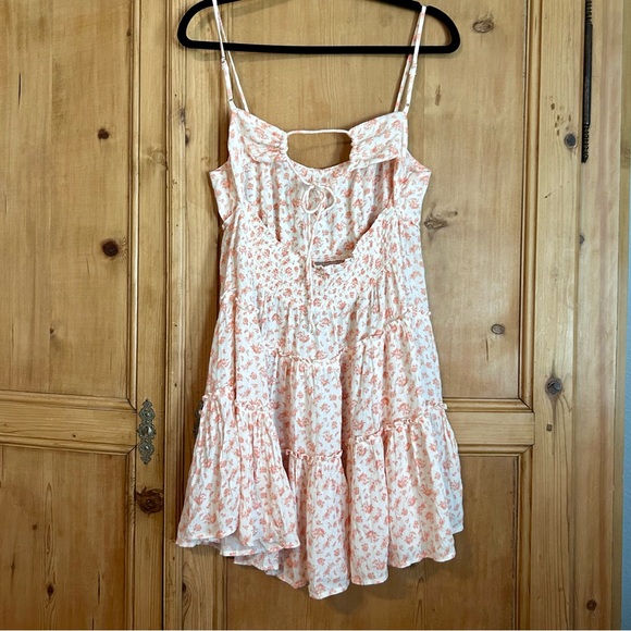 Abound Women’s Cotton Blend Floral Cutout Back Tie Dress Sz M - Picture 2 of 7